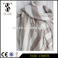 heavyweight scarves simple dual stripe beach towel winter poncho finished with tasselled trims                        
                                                Quality Choice